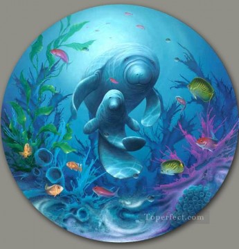 Poisson Aquarium œuvres - Mères Amour Monde sous marin